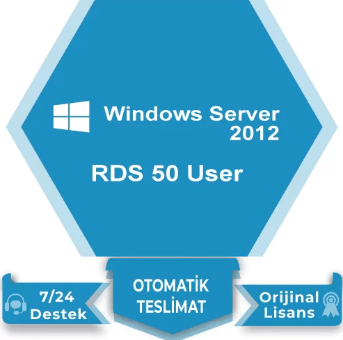 Microsoft Windows Server 2012 RDS 50 User Lisans